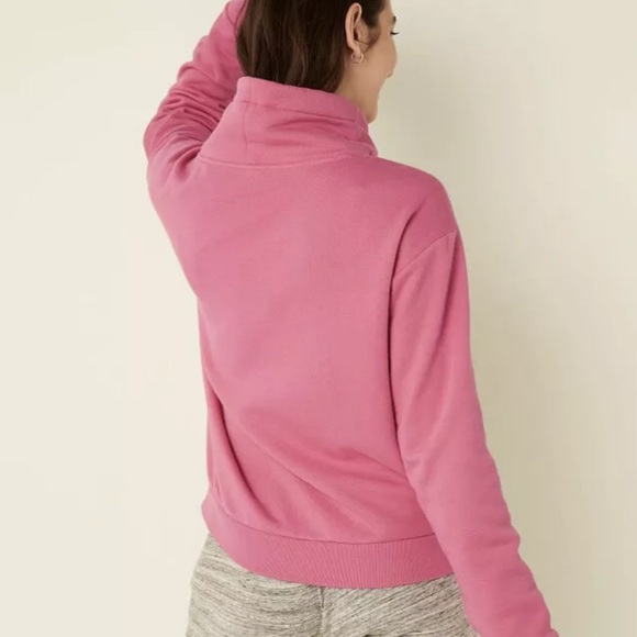 PINK Victoria's Secret Pink and Silver Cowl Neck Sweater - Picture 4 of 4